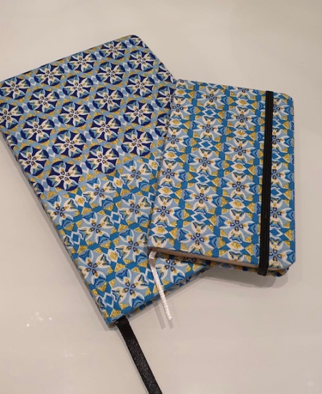 CUADERNO AFRO AZUL DORADO