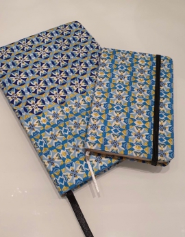 CUADERNO AFRO AZUL DORADO